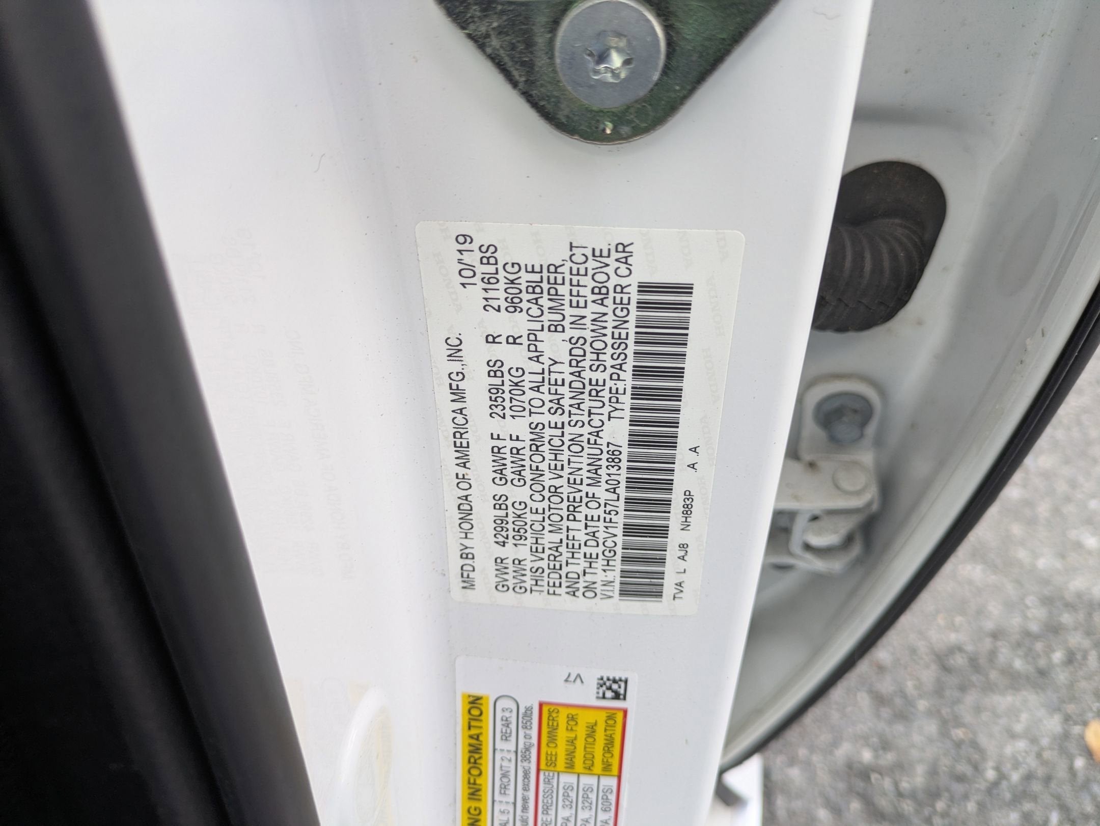 2020 Honda Accord Sedan EX-L