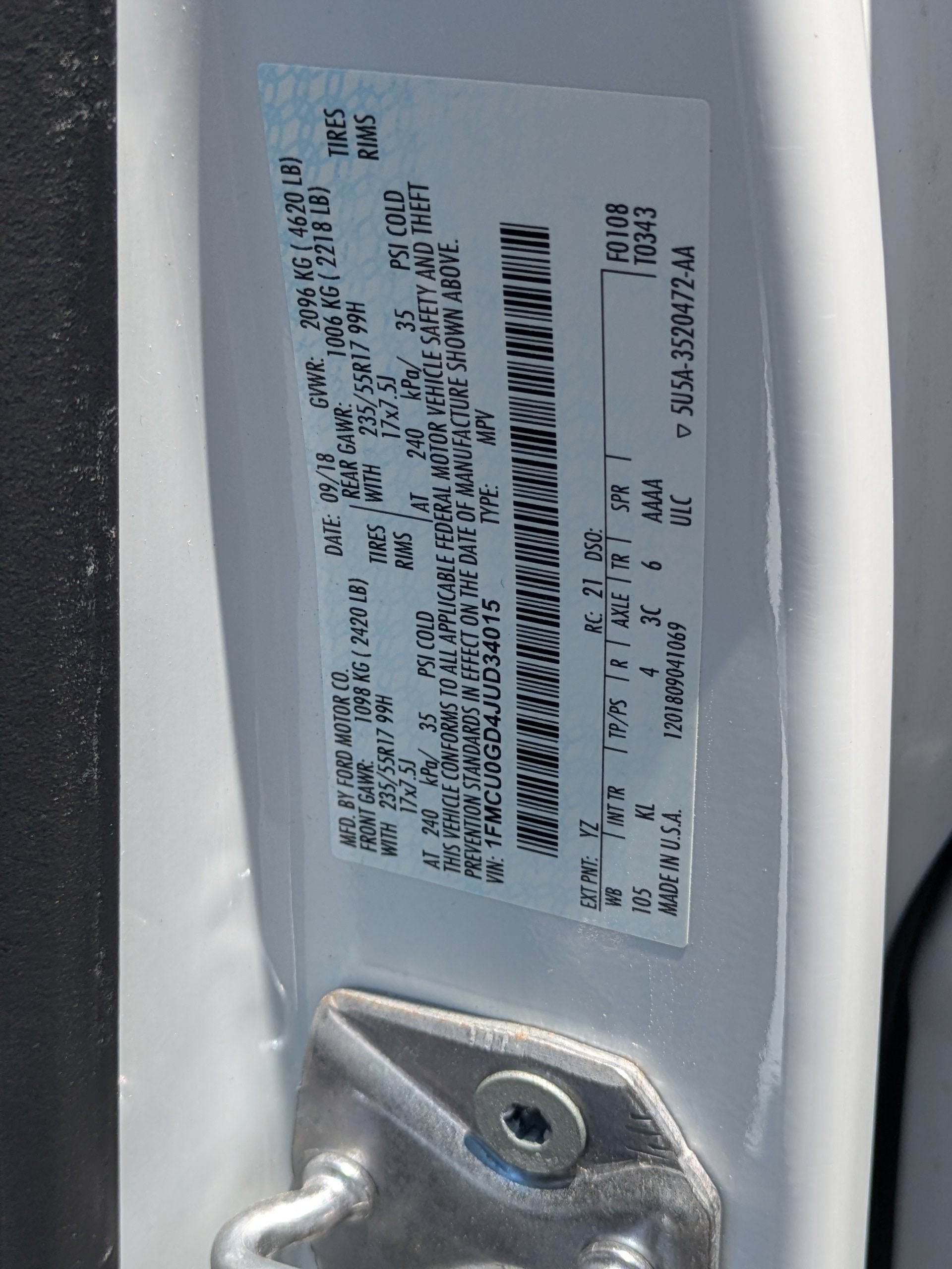 2018 Ford Escape SE