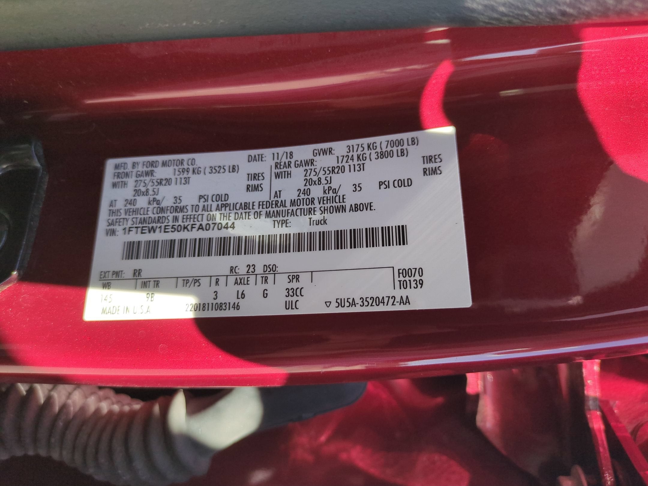 2019 Ford F-150 Platinum
