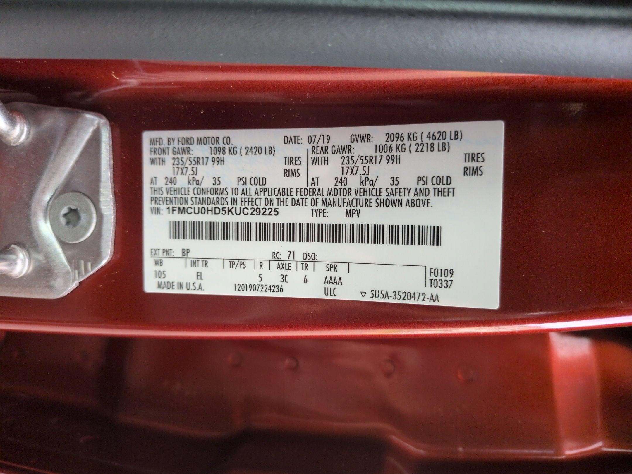 2019 Ford Escape SEL