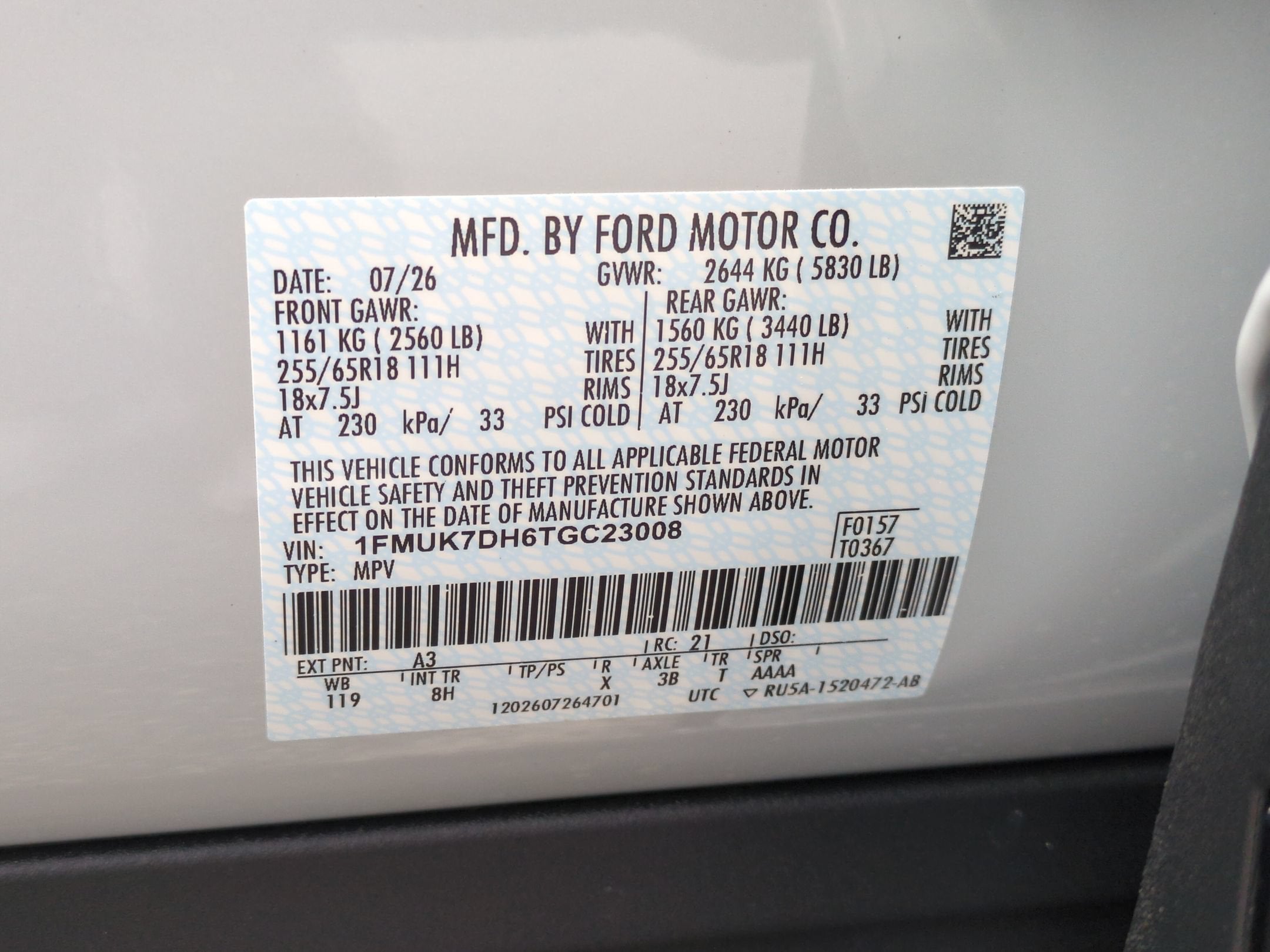 2026 Ford Explorer Active w/100A Pkg