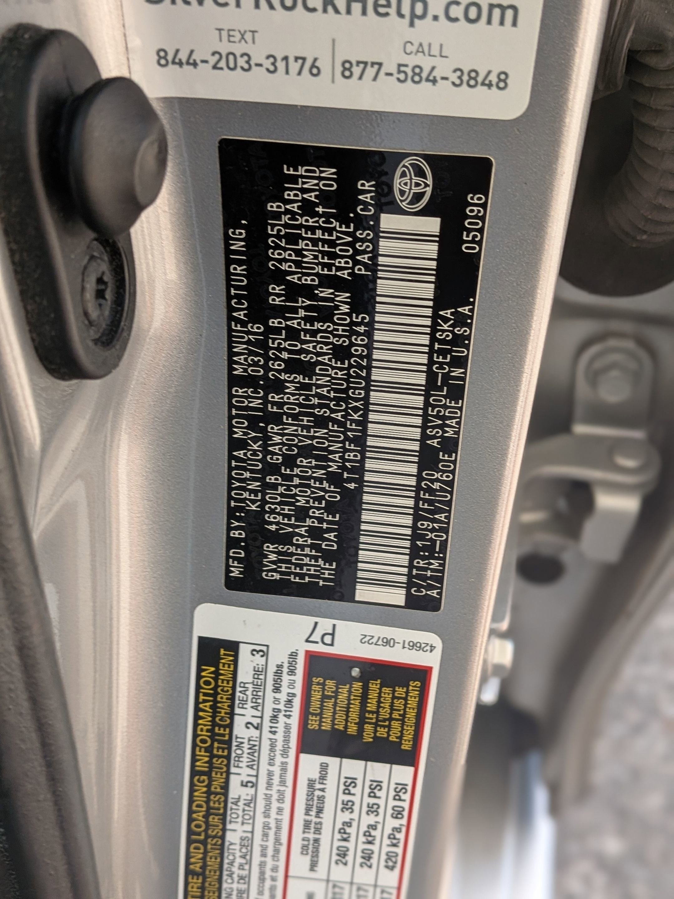 2016 Toyota Camry SE