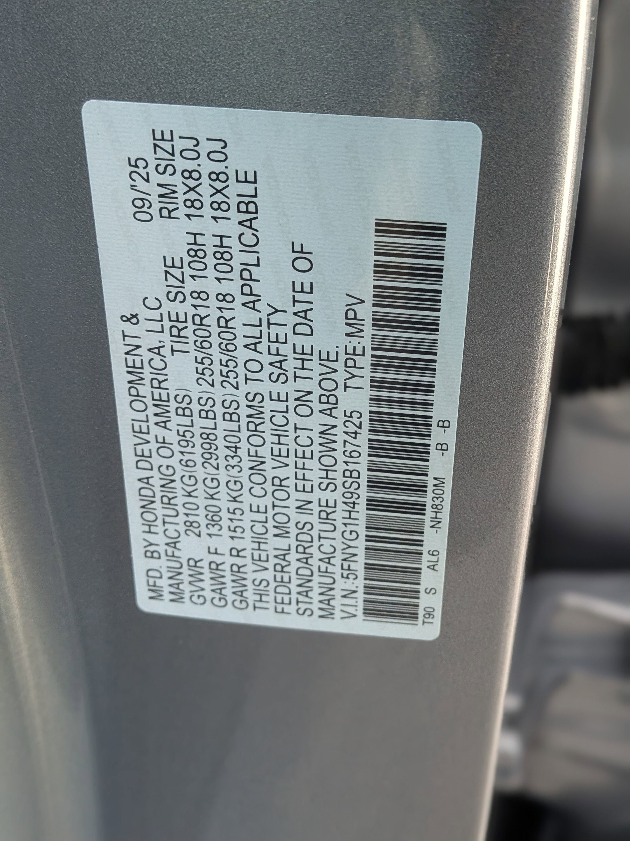2025 Honda Pilot EX-L