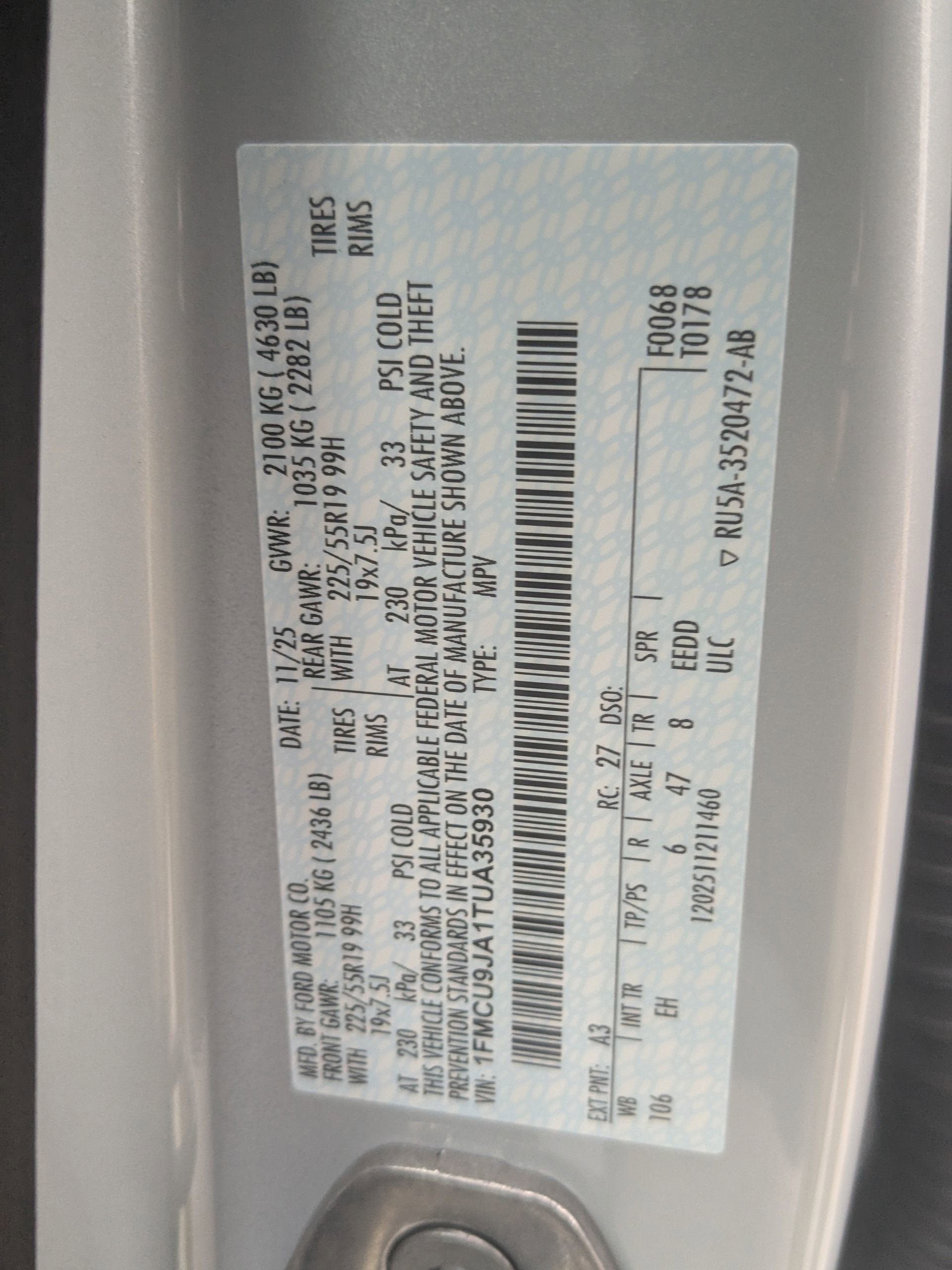 2026 Ford Escape Platinum