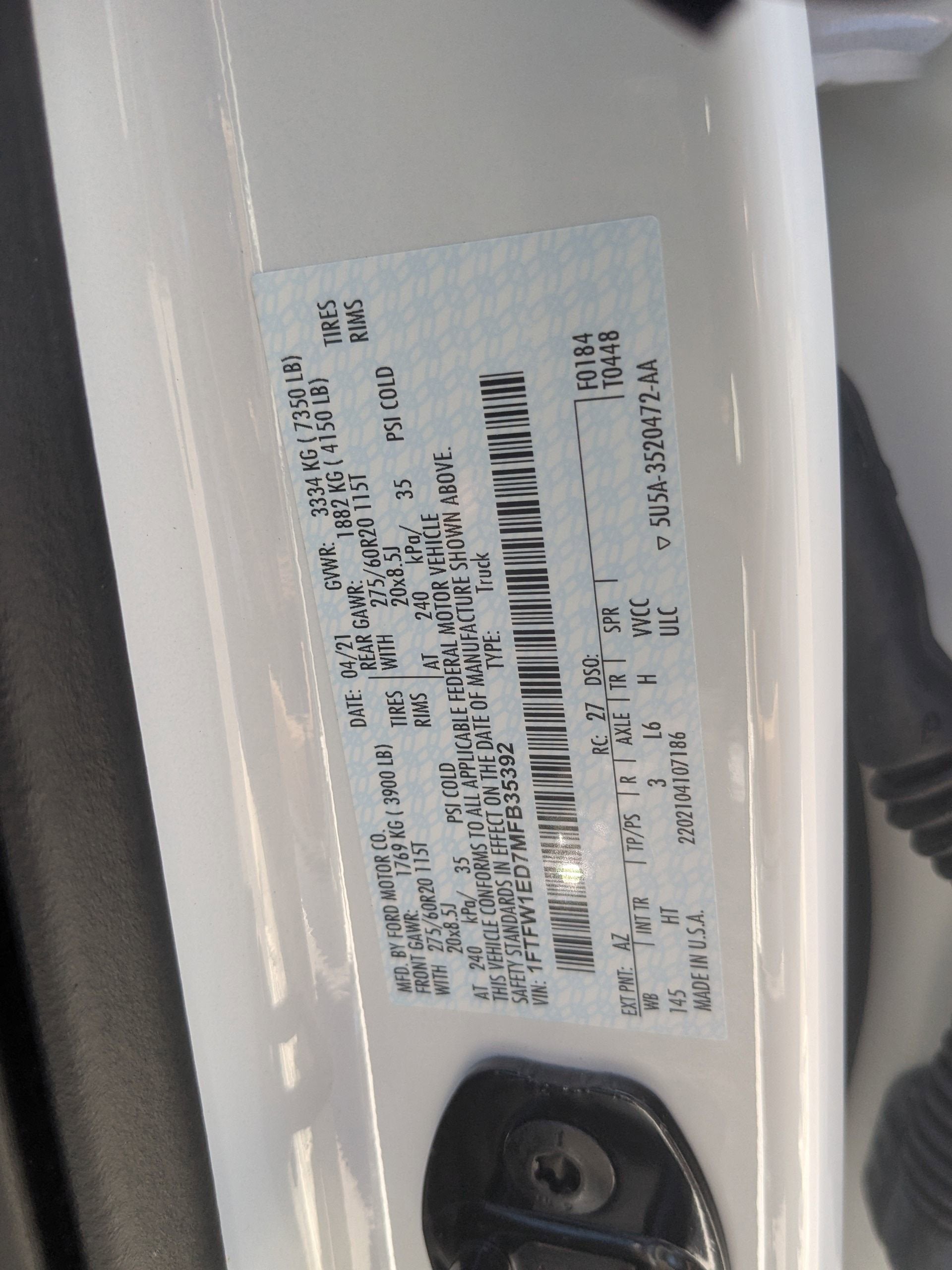 2021 Ford F-150 LARIAT
