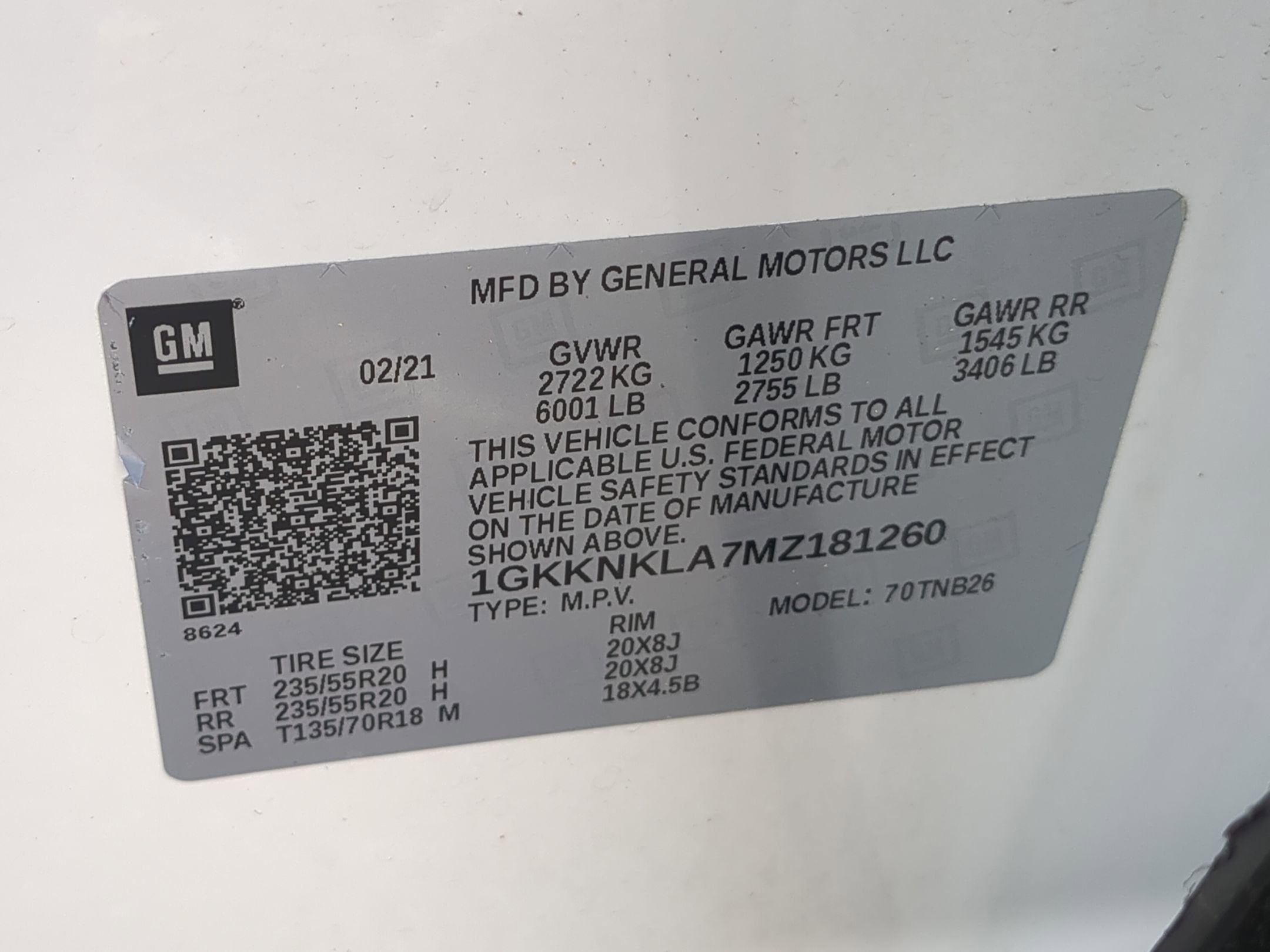2021 GMC Acadia SLE