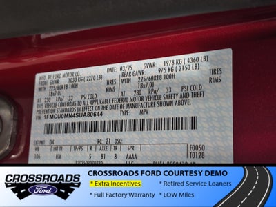 2025 Ford Escape ST-Line - Crossroads Courtesy Demo