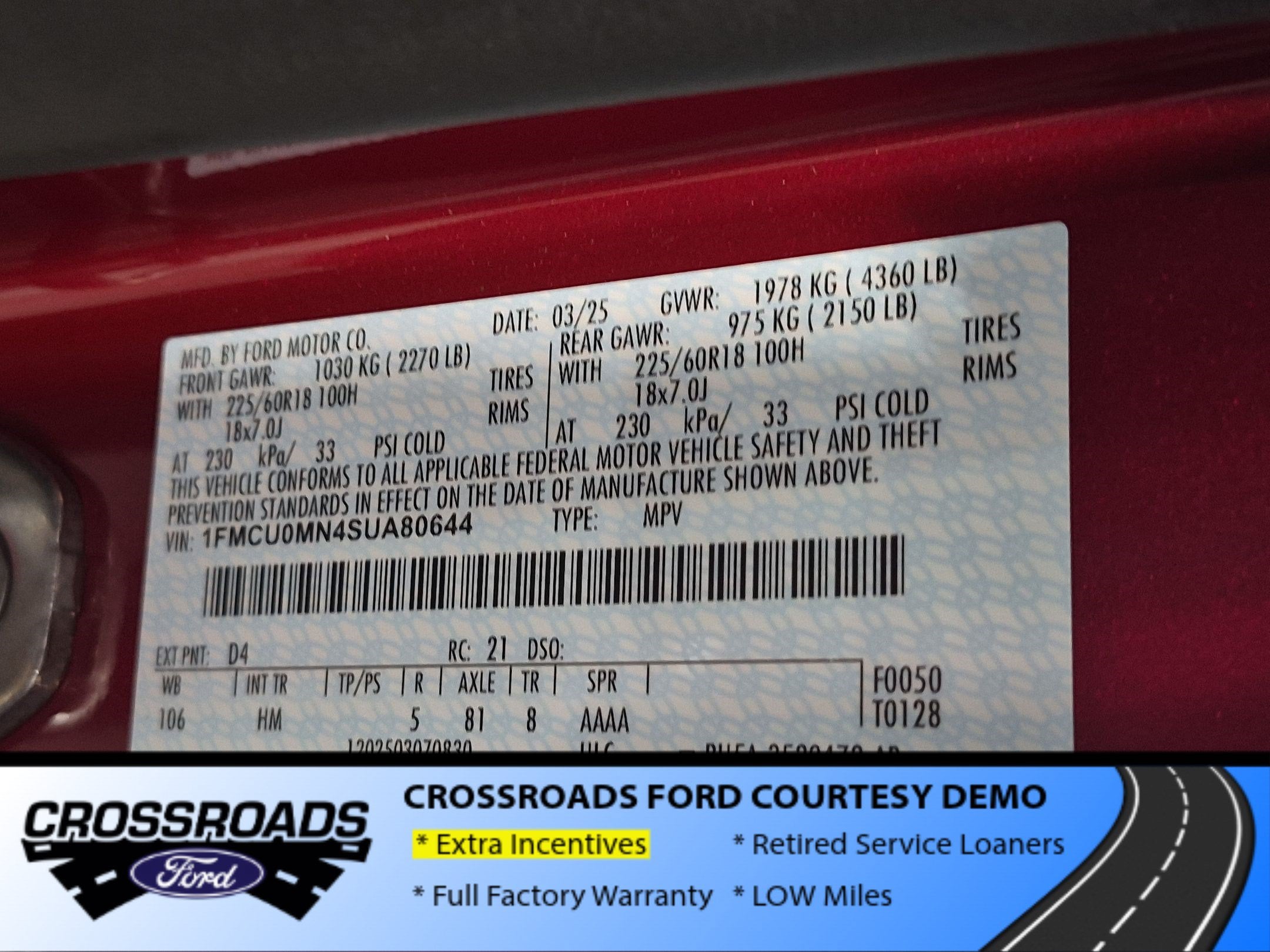 2025 Ford Escape ST-Line - Crossroads Courtesy Demo