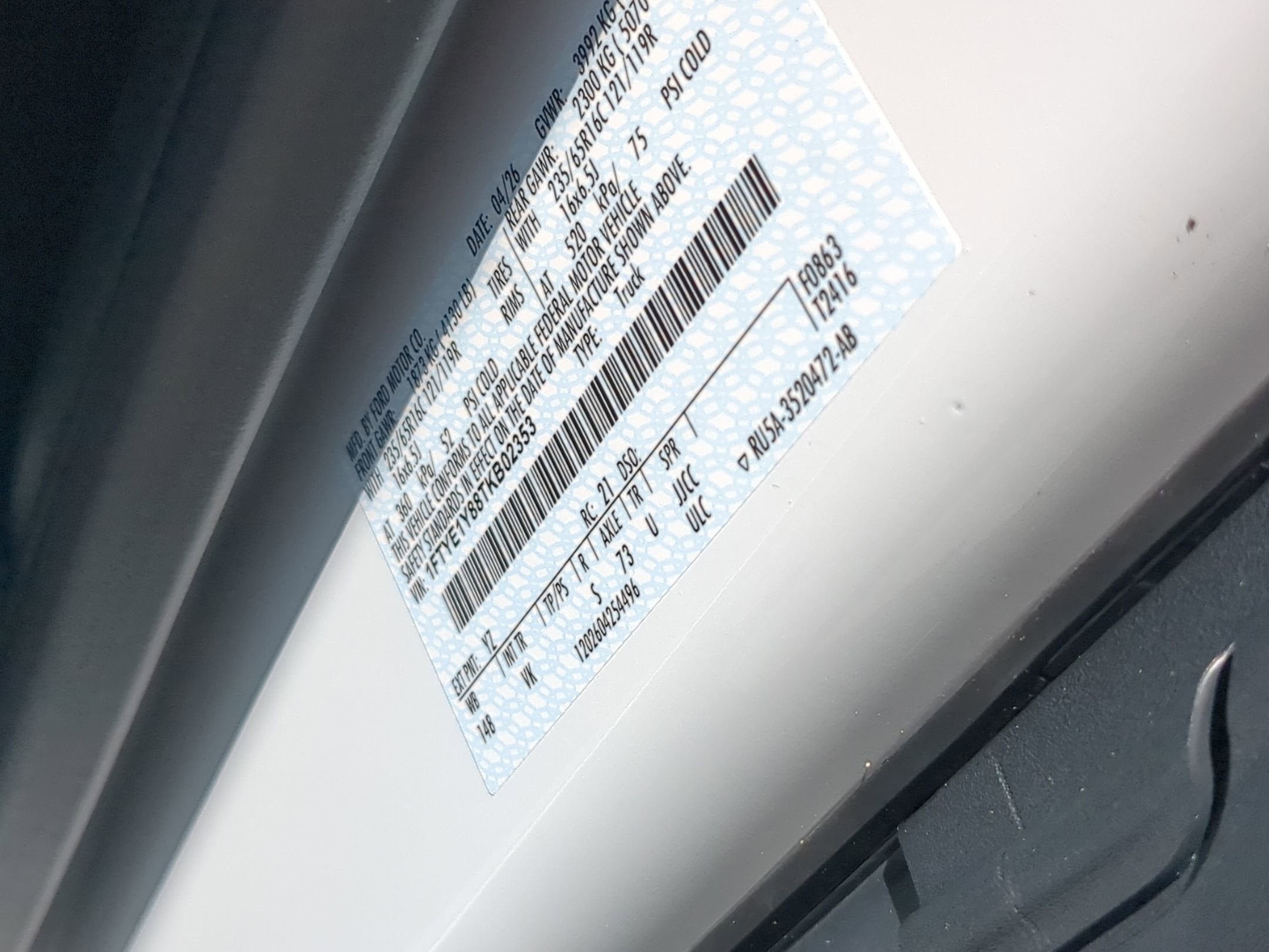 2026 Ford Transit Cargo Van Base