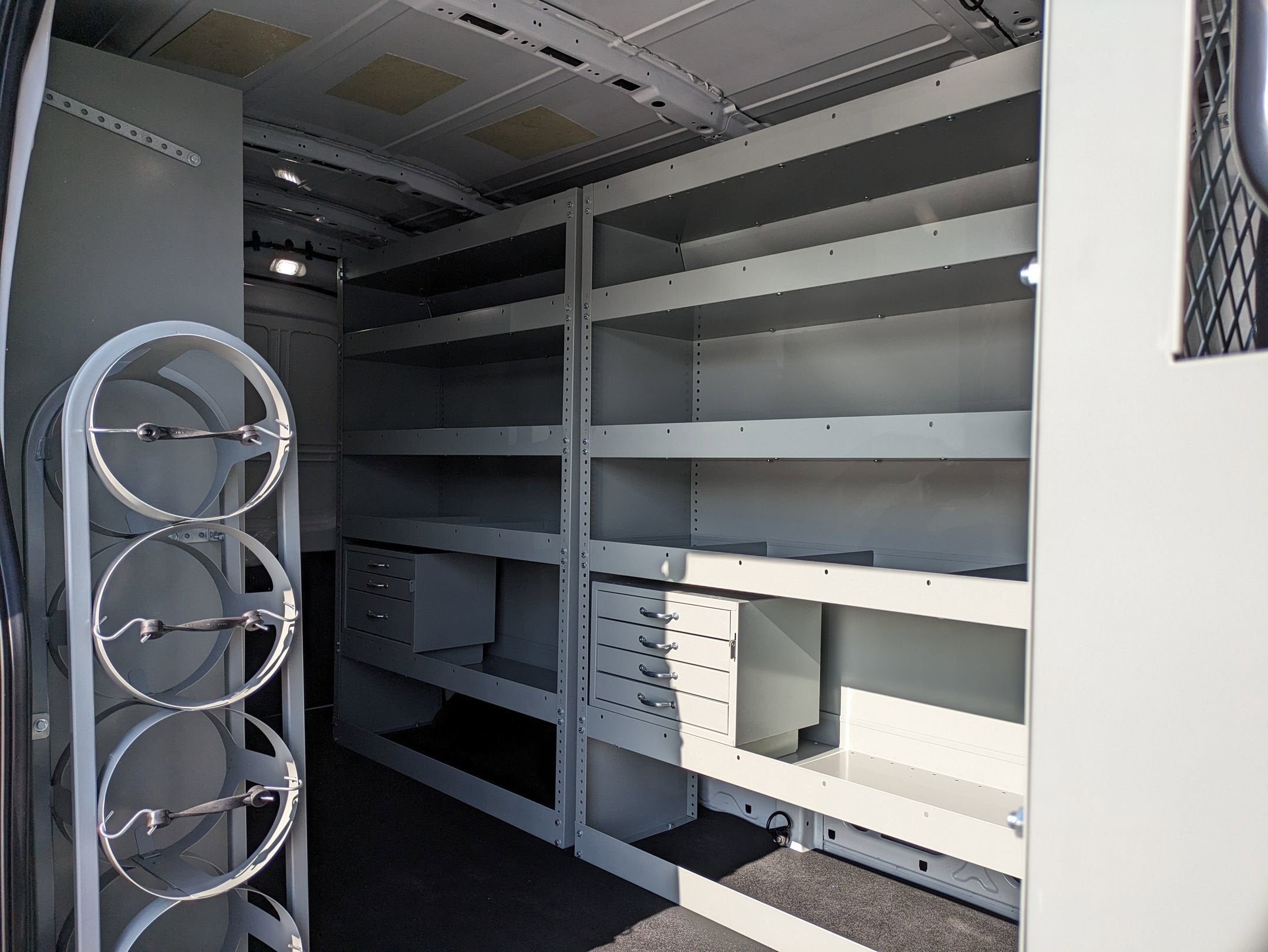 2025 Ford Transit Cargo Van T-250 RACKS AND BINS