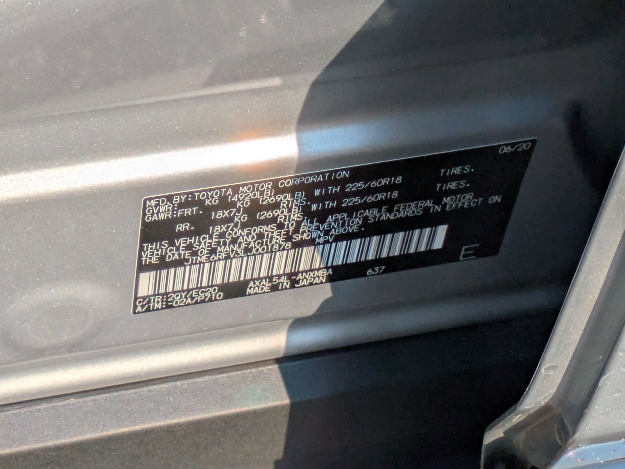 2020 Toyota RAV4 Hybrid XSE