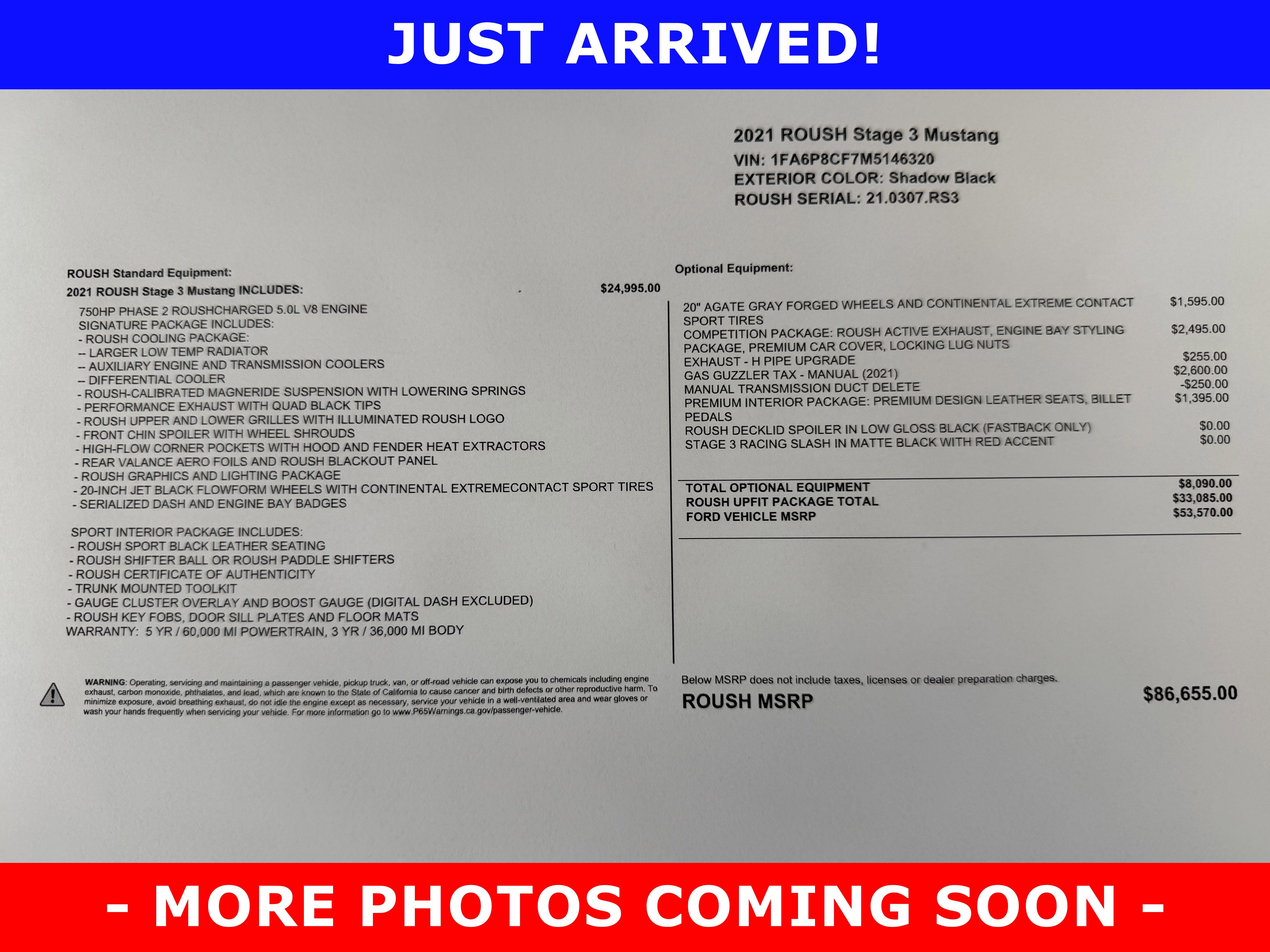 2021 Ford Mustang ROUSH STAGE 3
